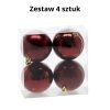 Ekskluzywna Bombka Choinkowa od Kamai Christmas Decoration® - Kolor Burgund, Komplet 4 Sztuk